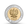 POLSKA: moneta  5 zł / 2022 r. z serii Odkryj Polskę - Zamek w Mosznej.   Sklep Numizmatyczny, Warszawa ul. Króla Maciusia 12.   www.sklepnumizmatyczny.eu