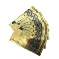 Banknot złocony - replika banknotu 20 Euro.  Sklep Numizmatyczny, Warszawa ul. Króla Maciusia 12.  www.sklepnumizmatyczny.eu