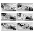 Polskie banknoty obiegowe - zestaw srebrnych monet.  Sklep Numizmatyczny, Warszawa ul. Króla Maciusia 12.   www.sklepnumizmatyczny.eu