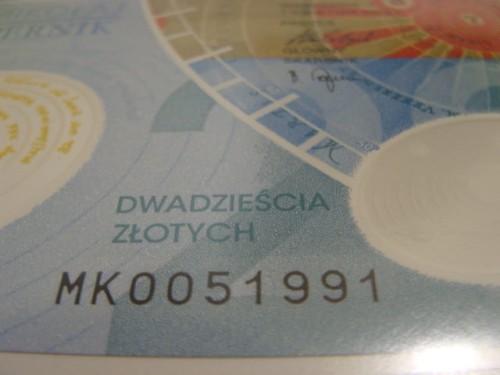 Banknot kolekcjonerski 20 zł / 2023 r. - Mikołaj Kopernik - 550 rocznica urodzin.  Sklep Numizmatyczny,   Warszawa,   ul. Króla Maciusia 12.   www.sklepnumizmatyczny.eu