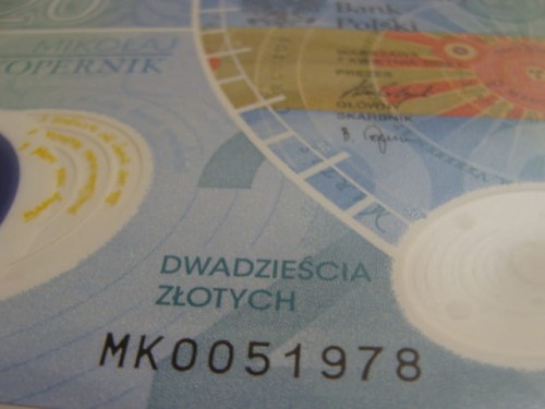 Banknot kolekcjonerski 20 zł / 2023 r. - Mikołaj Kopernik - 550 rocznica urodzin.  Sklep Numizmatyczny,   Warszawa,   ul. Króla Maciusia 12.   www.sklepnumizmatyczny.eu