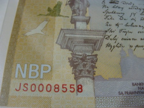 Banknot kolekcjonerski 20 zł / 2009 r. - Juliusz Słowacki - 200. rocznica urodzin.  Sklep Numizmatyczny,   Warszawa,   ul. Króla Maciusia 12.   www.sklepnumizmatyczny.eu