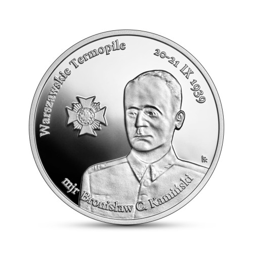 POLSKA: srebrna moneta kolekcjonerska 20 zł / 2023 r.  -  Polskie Termopile – Warszawskie Termopile.    Sklep Numizmatyczny:      www.sklepnumizmatyczny.eu