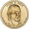 USA: moneta obiegowa z serii:  Prezydenci USA / Dolary Prezydenckie  (nr 11) - 1$ / 2009 r. - James K. Polk.   Sklep Numizmatyczny, Warszawa ul. Króla Maciusia 12.  www.sklepnumizmatyczny.eu