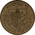 Polska: moneta ze stopu Nordic Gold: 2 zł / 2004 r. -  „Herby Województw": Województwo Kujawsko-pomorskie. Sklep Numizmatyczny, Warszawa ul. Króla Maciusia 12.   www.sklepnumizmatyczny.eu