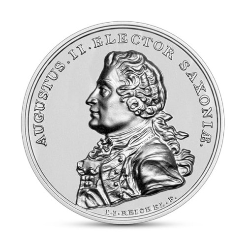 POLSKA: srebrna moneta kolekcjonerska. 50 zł / 2022 r. z serii: Skarby Stanisława Augusta - August II Mocny.   
Warszawa, Sklep Numizmatyczny:   
www.sklepnumizmatyczny.eu