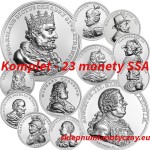 Komplet - 23 monety: 50 zł - SSA z lat 2013 - 2023 
