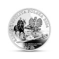 POLSKA: srebrna moneta kolekcjonerska (1 oz)  10 zł / 2024 r. - 
Mjr Henryk Dobrzański „Hubal”.    
Warszawa,  Sklep Numizmatyczny:    
www.sklepnumizmatyczny.eu