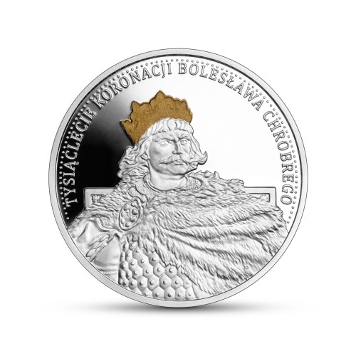 POLSKA: srebrna moneta kolekcjonerska  10 zł / 2025 r. -  Tysiąclecie koronacji Bolesława Chrobrego .    Warszawa,  Sklep Numizmatyczny:    www.sklepnumizmatyczny.eu