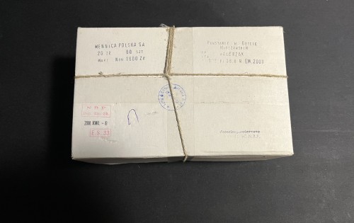 Pudełko mennicze / bankowe - 80 sztuk: 20 zł / 2008 r. - 65. rocznica powstania w getcie warszawskim.  Warszawa,  Sklep Numizmatyczny:    www.sklepnumizmatyczny.eu