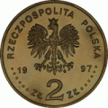Polska: moneta ze stopu Nordic Gold: 2 zł / 1997r. - 200-lecie urodzin Pawła Edmunda Strzeleckiego (1797 - 1873).   Sklep Numizmatyczny, Warszawa ul. Króla Maciusia 12.    www.sklepnumizmatyczny.eu