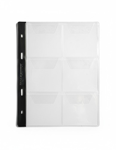 Strona na monety w kapslach, na "lustrzanki" - "6" - posiada 6 okienek / kieszonek. Warszawa, Sklep Numizmatyczny:     www.sklepnumizmatyczny.eu