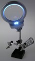 Stacja lutownicza / stanowisko lutownicze - "trzecia ręka" z lupą 90 mm i podświetleniem 2 x LED.   Warszawa,  Sklep Numizmatyczny:  www.sklepnumizmatyczny.eu
