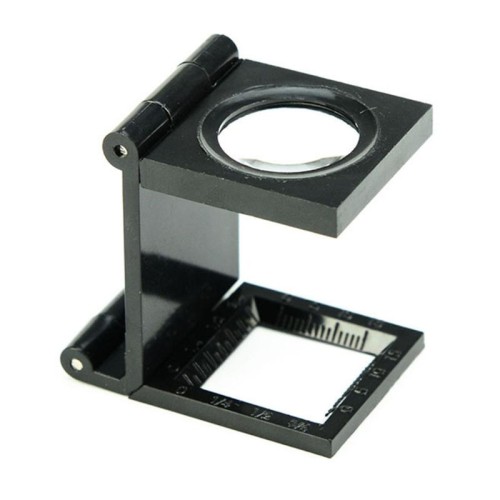 Składana lupa kieszonkowa z podziałką, powiększenie: 8 x, średnica soczewki: 22 mm.  Warszawa,  Sklep Numizmatyczny:  www.sklepnumizmatyczny.eu