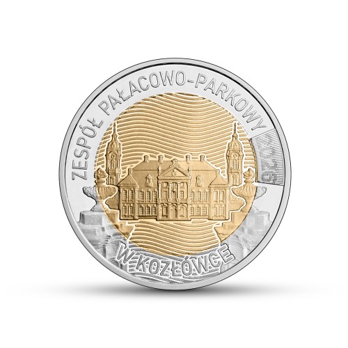 POLSKA: moneta  5 zł / 2026 r. z serii Odkryj Polskę  -  Zespół pałacowo-parkowy w Kozłówce.    Warszawa,  Sklep Numizmatyczny:   www.sklepnumizmatyczny.eu