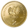 Polska: moneta ze stopu Nordic Gold: 2 zł / 2005 r. - 60. rocznica zakończenia II wojny światowej.        Sklep Numizmatyczny, Warszawa ul. Króla Maciusia 12.               www.sklepnumizmatyczny.eu 