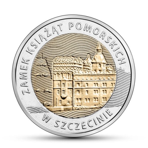 POLSKA: moneta  5 zł / 2016 r. z serii Odkryj Polskę - Zamek Książąt Pomorskich w Szczecinie.  Sklep Numizmatyczny, Warszawa ul. Króla Maciusia 12. www.sklepnumizmatyczny.eu 