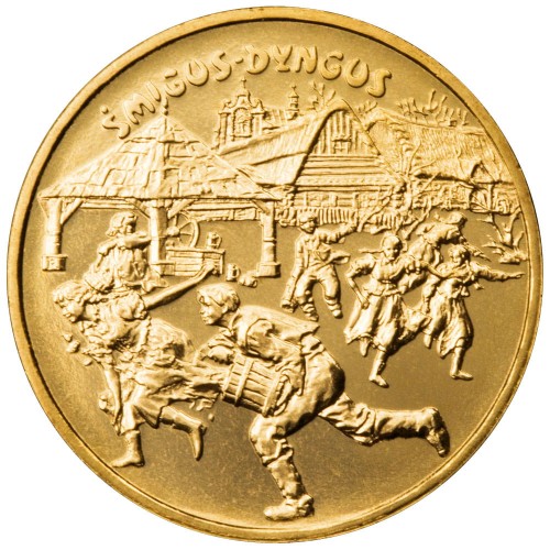 Polska: moneta ze stopu Nordic Gold: 2 zł / 2003 r. - Polski rok obrzędowy:  Śmigus-Dyngus.    Warszawa ,  Sklep Numizmatyczny:    www.sklepnumizmatyczny.eu