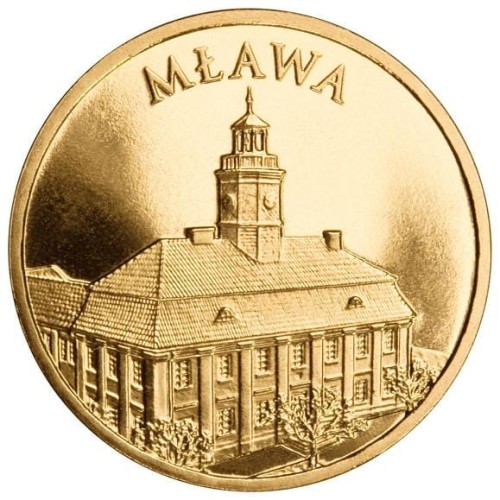 Polska: moneta ze stopu Nordic Gold:  2 zł / 2011 r. - Miasta w Polsce – Mława. Sklep Numizmatyczny, Warszawa ul. Króla Maciusia 12. www.sklepnumizmatyczny.eu 