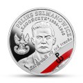 POLSKA: srebrna moneta kolekcjonerska z tampondrukiem 10 zł / 2017 r. - Wyklęci przez komunistów żołnierze niezłomni – Feliks Selmanowicz ps. „Zagończyk”.    Sklep Numizmatyczny, Warszawa ul. Króla Maciusia 12.    www.sklepnumizmatyczny.eu