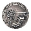 Polska: srebrna moneta kolekcjonerska z bursztynem:  20 zł / 2001 r. - Szlak bursztynowy.     Sklep Numizmatyczny, Warszawa ul. Króla Maciusia 12.    www.sklepnumizmatyczny.eu 