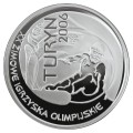 Polska: srebrna moneta kolekcjonerska:  10 zł / 2006 r. - XX Zimowe Igrzyska Olimpijskie: Turyn 2006.        Sklep Numizmatyczny, Warszawa ul. Króla Maciusia 12.    www.sklepnumizmatyczny.eu 