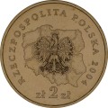 Polska: moneta ze stopu Nordic Gold: 2 zł / 2004 r. -  „Herby Województw": Województwo Dolnośląskie. Sklep Numizmatyczny, Warszawa ul. Króla Maciusia 12.   www.sklepnumizmatyczny.eu