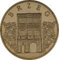 Polska: moneta ze stopu Nordic Gold: 2 zł / 2007 r. -  Historyczne Miasta w Polsce: Brzeg – woj. opolskie.  Sklep Numizmatyczny, Warszawa ul. Króla Maciusia 12.   www.sklepnumizmatyczny.eu