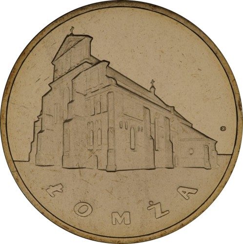Polska: moneta ze stopu Nordic Gold: 2 zł / 2007 r. -  Historyczne Miasta w Polsce: Łomża – woj. podlaskie. Sklep Numizmatyczny, Warszawa ul. Króla Maciusia 12.   www.sklepnumizmatyczny.eu
