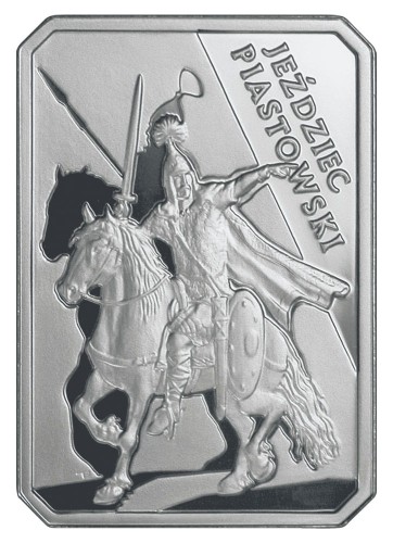 Polska: srebrna moneta kolekcjonerska:  10 zł / 2006 r. - Historia Jazdy Polskiej: Jeździec Piastowski.        Sklep Numizmatyczny, Warszawa ul. Króla Maciusia 12.    www.sklepnumizmatyczny.eu 