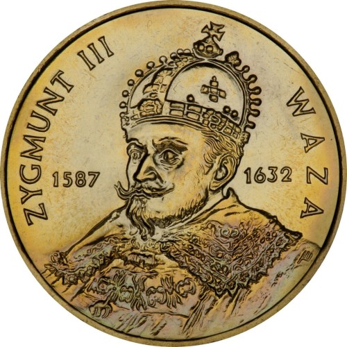 Polska: moneta ze stopu golden nordic: 2 zł / 1998 r. - Poczet królów i książąt polskich: Zygmunt III Waza (1587 - 1632).  Sklep Numizmatyczny, Warszawa ul. Króla Maciusia 12. www.sklepnumizmatyczny.eu