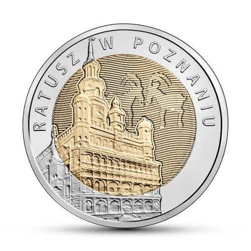 POLSKA: moneta  5 zł / 2015 r. z serii Odkryj Polskę - Ratusz w Poznaniu. Sklep Numizmatyczny, Warszawa ul. Króla Maciusia 12. www.sklepnumizmatyczny.eu 