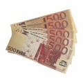 Banknot złocony - replika banknotu 500 Euro.  Sklep Numizmatyczny, Warszawa ul. Króla Maciusia 12.  www.sklepnumizmatyczny.eu