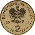 Polska: moneta ze stopu Nordic Gold: 2 zł / 2002 r. -  Zabytki kultury materialnej w Polsce: Zamek w Malborku.        Sklep Numizmatyczny, Warszawa ul. Króla Maciusia 12.               www.sklepnumizmatyczny.eu 
