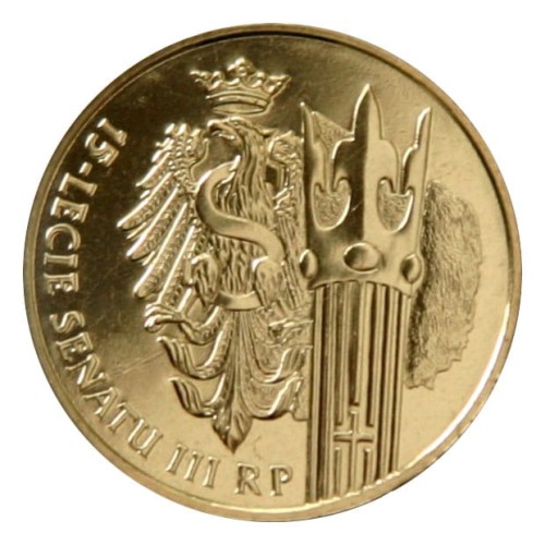 Polska: moneta ze stopu Nordic Gold: 2 zł / 2004 r. - 15-lecie Senatu III RP.        Sklep Numizmatyczny, Warszawa ul. Króla Maciusia 12.               www.sklepnumizmatyczny.eu 