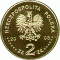 Polska: moneta ze stopu Nordic Gold: 2 zł / 2003 r. - Generał Brygady Stanisław Maczek.        Sklep Numizmatyczny, Warszawa ul. Króla Maciusia 12.               www.sklepnumizmatyczny.eu 