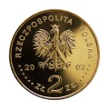 Polska: moneta ze stopu Nordic Gold: 2 zł / 2003 r. - 150-lecie narodzin przemysłu naftowego i gazowniczego.        Sklep Numizmatyczny, Warszawa ul. Króla Maciusia 12.               www.sklepnumizmatyczny.eu 