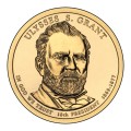 USA: moneta obiegowa z serii:  Prezydenci USA / Dolary Prezydenckie  (nr 18) - 1$ / 2011 r. - Ulysses S. Grant.   Sklep Numizmatyczny, Warszawa ul. Króla Maciusia 12.  www.sklepnumizmatyczny.eu