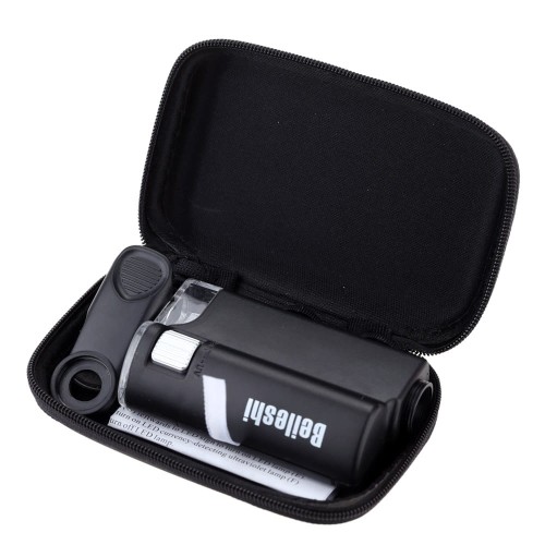 Mikroskop kieszonkowy,  powiększenie 60-100x, LED + UV.  Sklep Numizmatyczny, Warszawa ul. Króla Maciusia 12. www.sklepnumizmatyczny.eu