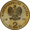 Polska: moneta ze stopu Nordic Gold: 2 zł / 1998r. - XVIII. Zimowe Igrzyska Olimpijskie w Nagano.   Sklep Numizmatyczny, Warszawa ul. Króla Maciusia 12.    www.sklepnumizmatyczny.eu