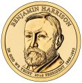 USA: moneta obiegowa z serii:  Prezydenci USA / Dolary Prezydenckie  (nr 23) - 1$ / 2012 r. - Benjamin Harrison.   Sklep Numizmatyczny, Warszawa ul. Króla Maciusia 12.  www.sklepnumizmatyczny.eu