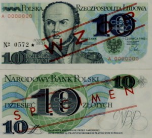 POLSKA Specimen 10 zł / 1982 r. X